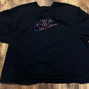 Nike Black Tee with Red and Blue Logo